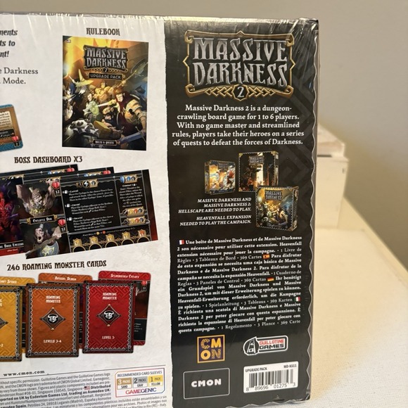 Massive Darkness 2 Kickstarter Upgrade Pack Board Game CMON NIS Fantasy Dungeon - Picture 7 of 10